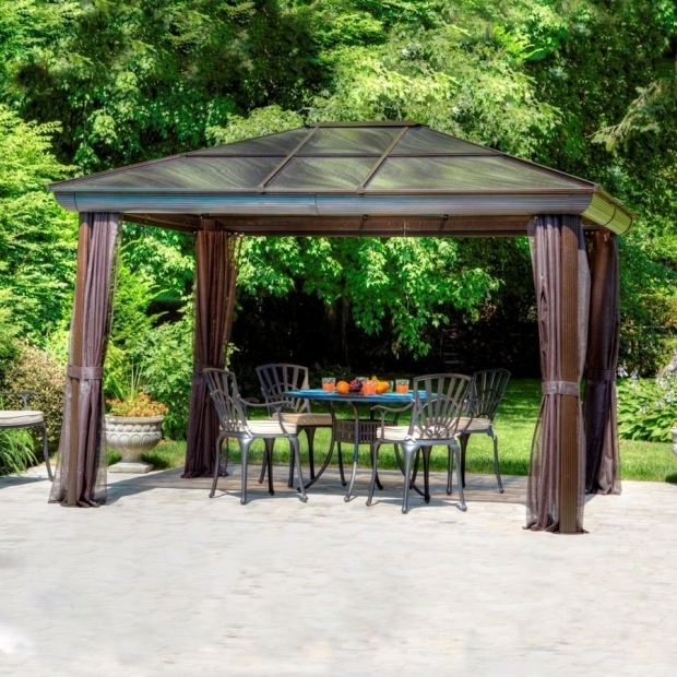Beautiful Allen Roth Gazebo 10x10 Shop Gazebos At Lowes