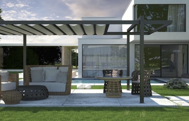Beautiful Fabric Shade For Pergola Free Standing Aluminum Pergola Sliding Pvc Canvas Cover