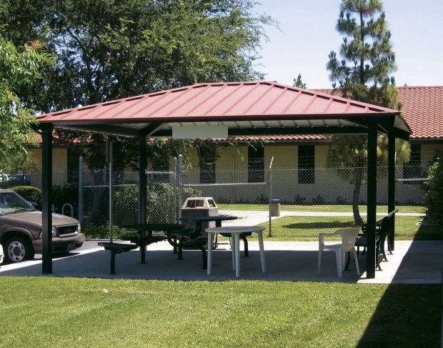 Beautiful Gazebo Steel Roof Metal Roof Metal Roof Pavilions Backyard Ideas Pinterest