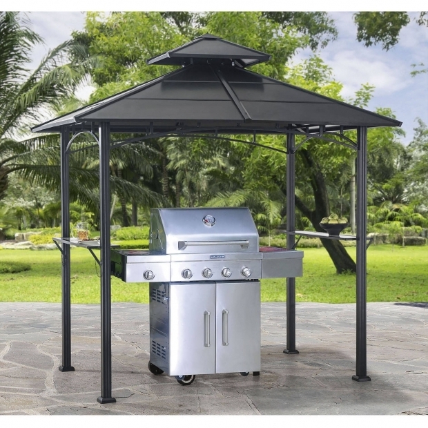 Fantastic Sunjoy Hardtop Gazebos Sunjoy 110104003 8 X 5 Harper Grill Gazebo Walmart