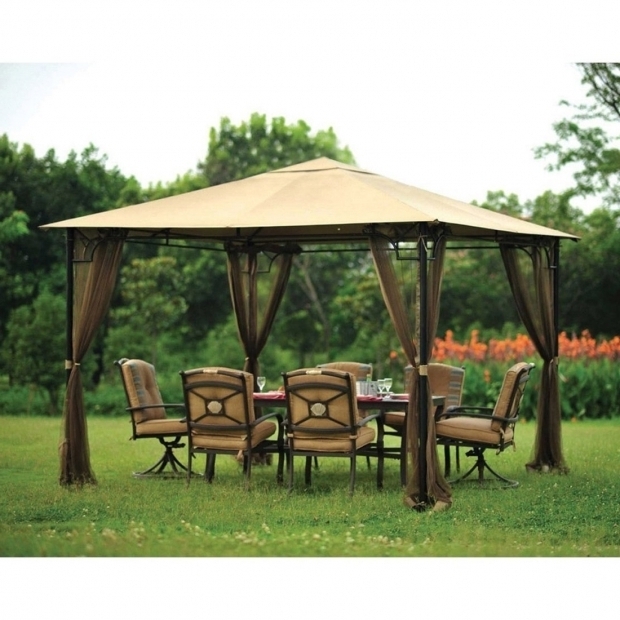 Alluring 10x10 Gazebo With Netting Stylish Gazebo Canopy Outdoor Gazebo Canopy Replacement Covers