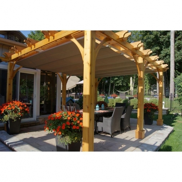 Awesome Home Depot Pergolas Gazebos Outdoor Living Today Breeze Cedar 12 Ft X 16 Ft Pergola With