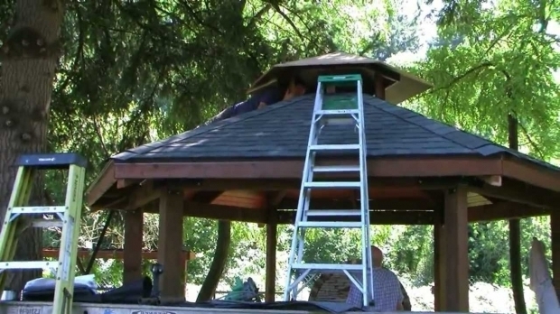 Beautiful Gazebo With Fire Pit Inside Custom Built Gazebo And Grill Youtube