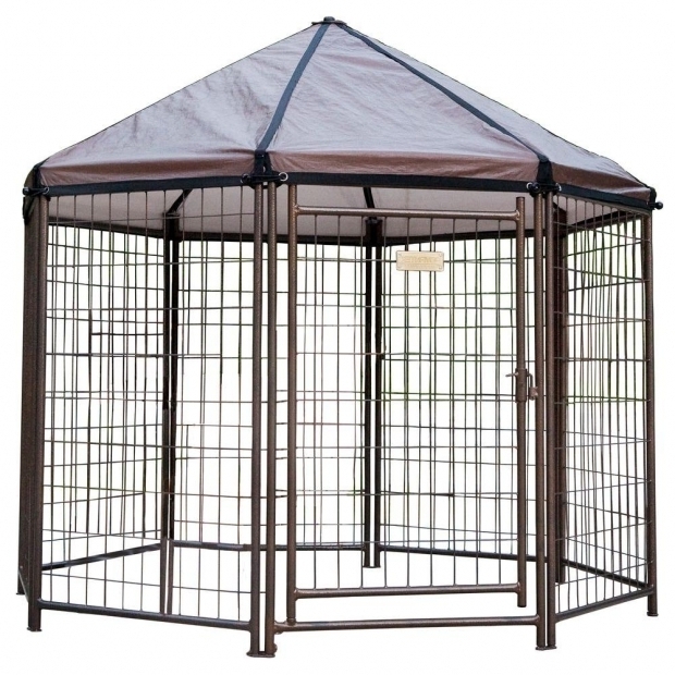 Delightful Advantek Pet Gazebo Modular Outdoor Dog Kennel Low Profile 5 Ft Outdoor Pet Gazebo Dog Kennel 23200 The Home Depot