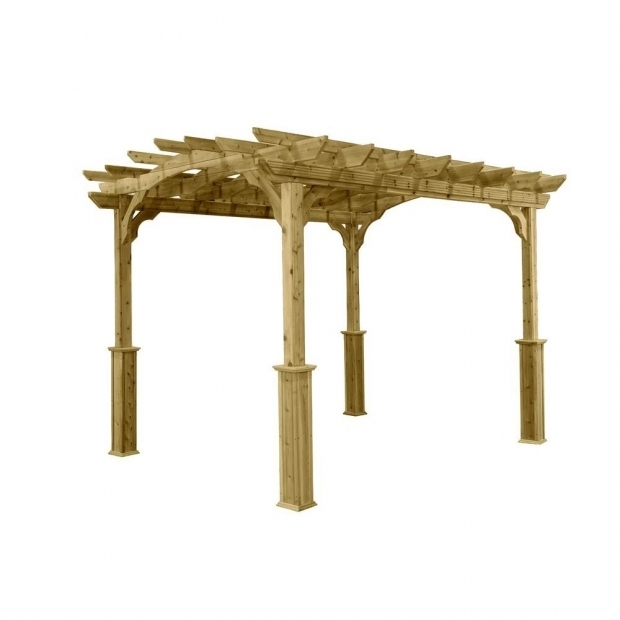 Fantastic Pergola Dimensions Height 10 Ft X 12 Ft Wood Pergola Pa1012 The Home Depot