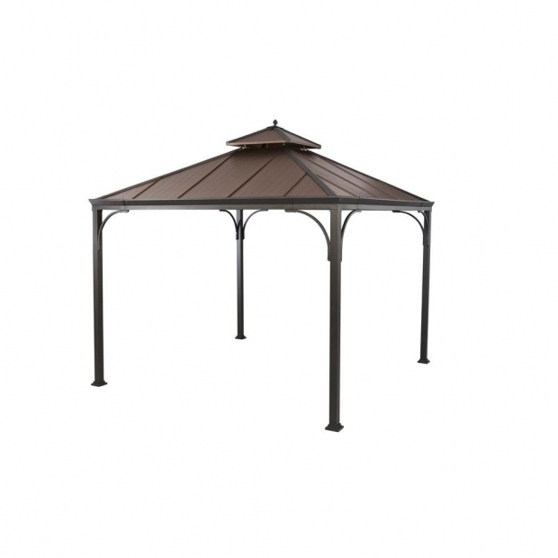 Outstanding Gazebos At Home Depot Hampton Bay Harper 10 Ft X 10 Ft Gazebo L Gz680pst M The Home