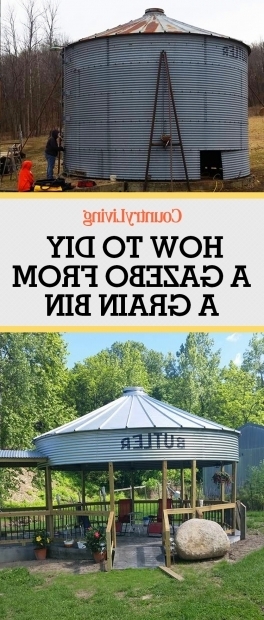 Remarkable Butler Grain Bin Gazebo This Couple Used Their Farms Grain Bin To Make A Gazebo How To
