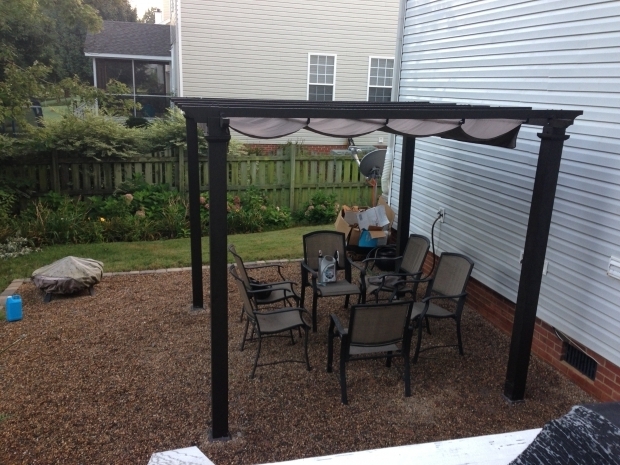 Stylish Home Depot Pergolas Gazebos Pergola From Home Depot Anchored Into Concrete Pavers Buried Under