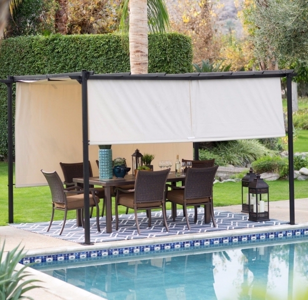 Fantastic Metal Pergola With Retractable Canopy 12 X 10 Steel Pergola Gazebo Retractable Canopy Shades Outdoor