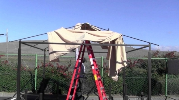 Stunning Home Depot Gazebo Canopy How To Install A Home Depot Harbor Gazebo Canopy Youtube