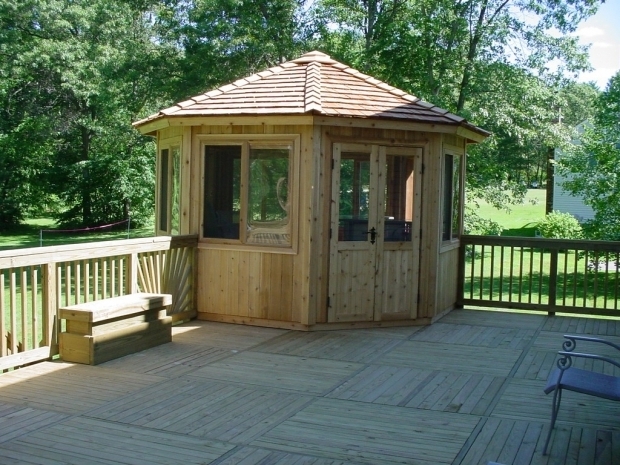 Alluring Gazebo Wood Kit Cedarshed 12 Ft Octagon Whistler All Season Gazebo 128was