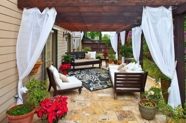 Awesome Outdoor Pergola Curtains Curtain Call The Guide To Pergola Curtains