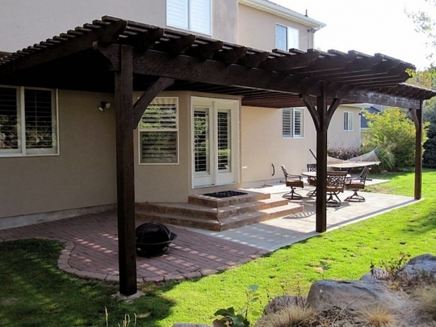 Image of Pergola Attached To House Roof Attached Pergola Designs With Roof Batimeexpo Furniture