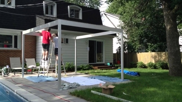 Incredible Metal Frame Gazebo Kits My Diy Pergola Built Out Of Aluminum Youtube