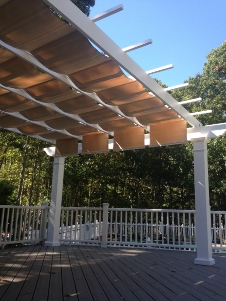 Incredible Pergola With Retractable Canopy Kit Trex Pergola Kit With Canopy Long Island New York