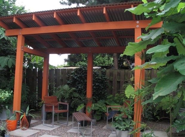 Inspiring Metal Roof Pergola Metal Roof Pergola Roofing Decoration