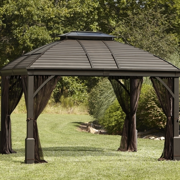 Outstanding Metal Gazebo Kits Sales Outdoor Hard Top Metal Gazebo Hardtop Bbq Australia Roof Ciov