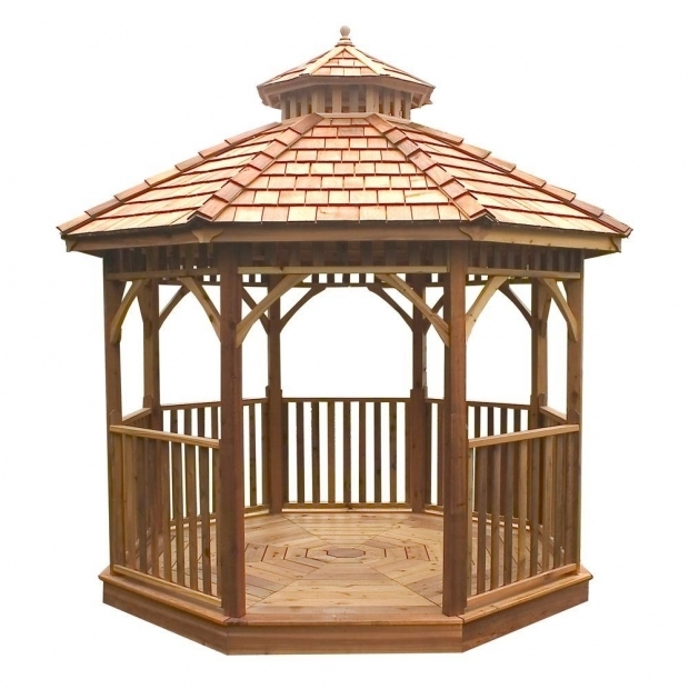 Picture of Gazebo Wood Kit Gazebos Sheds Garages Outdoor Storage The Home Depot