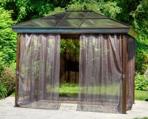 Stylish Four Season Gazebo Gazebo Penguin Four Season 10 Ft W X 12 Ft D Metal Permanent