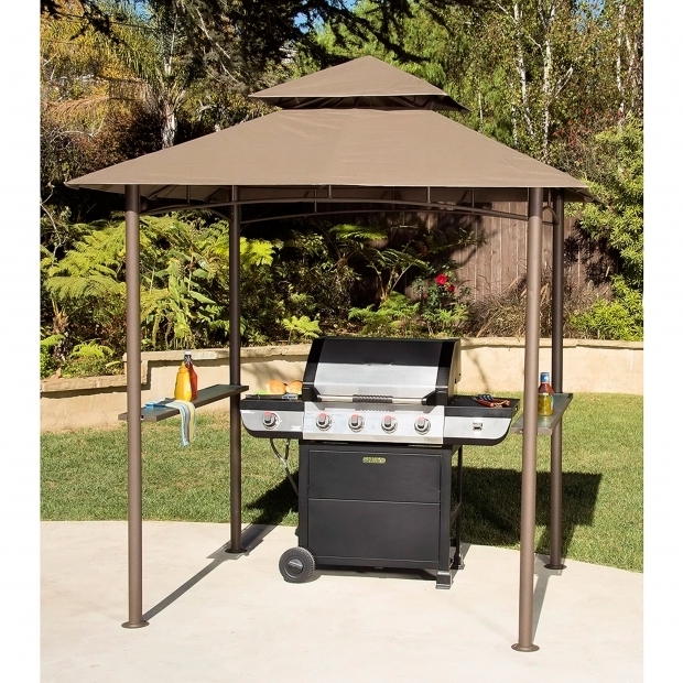 Stylish Mainstays Grill Gazebo Double Roof Grill Shelter Gazebo 8 X 5 Walmart