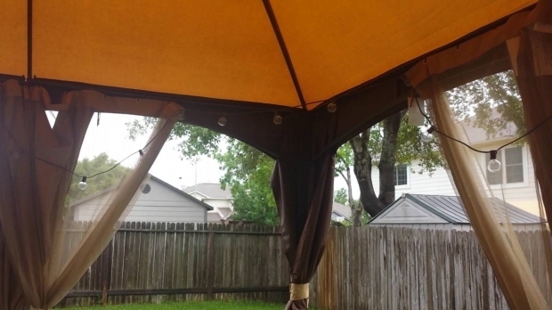 Alluring Allen Roth Gazebo 10x12 Allen Roth Brown Rectangle Screened Gazebo Rainy Day Review