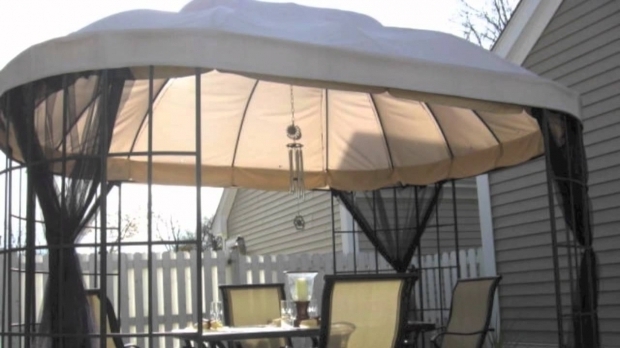 Alluring Home Depot Gazebo Cover Replacement Canopy For The Home Depot Oval Dome Gazebo Youtube