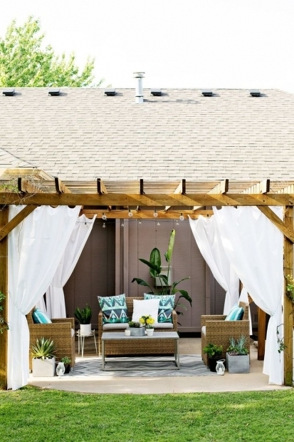 Amazing Outdoor Curtains For Pergola Best 25 Pergola Curtains Ideas On Pinterest Deck With Pergola