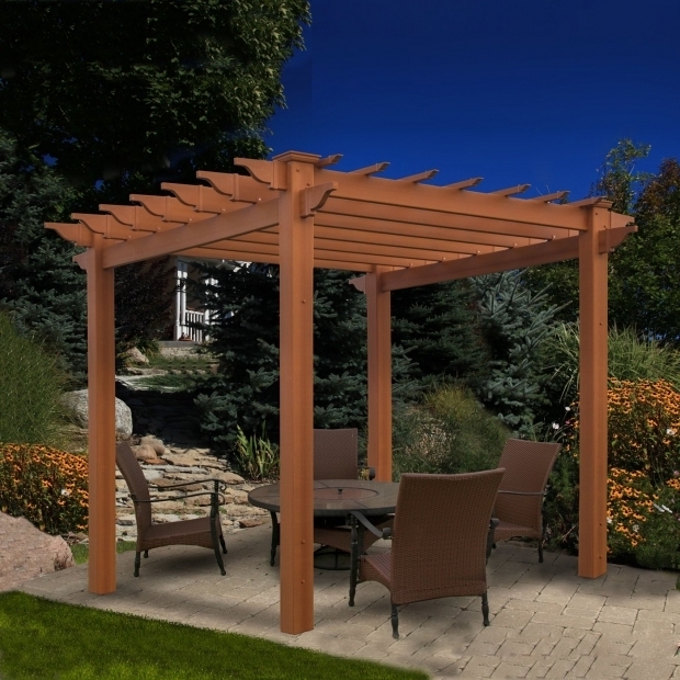 Awesome Wood Pergola Kits Lowes New England Arbors Va84044 Eden Lakewood Pergola Lowes Canada