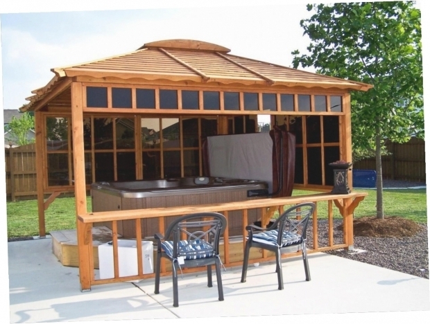 Fascinating Enclosed Gazebo For Hot Tub Enclosed Hot Tub Gazebo Gazebo Ideas