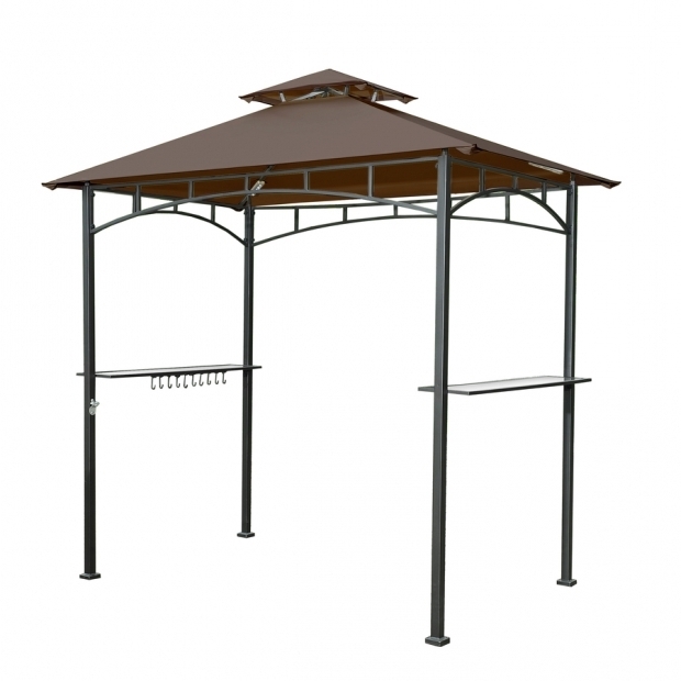 Fascinating Sunjoy Gazebo Assembly Instructions Shop Sunjoy Brown Steel Rectangle Grill Gazebo Exterior 499 Ft