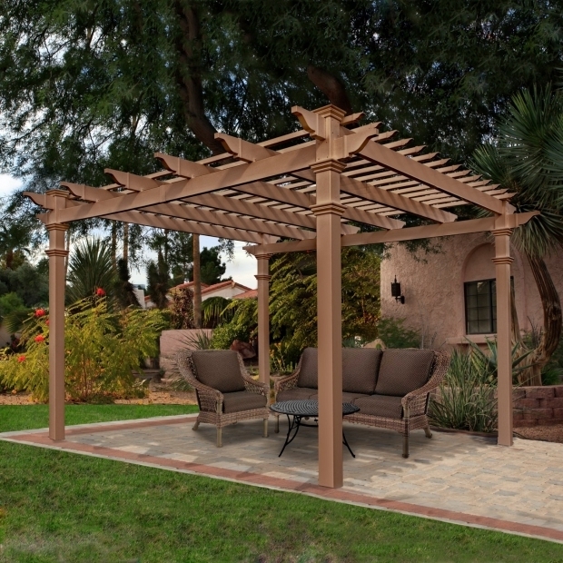 Marvelous Wood Pergola Kits Lowes New England Arbors Va84045 Arcadia Composite Pergola Lowes Canada