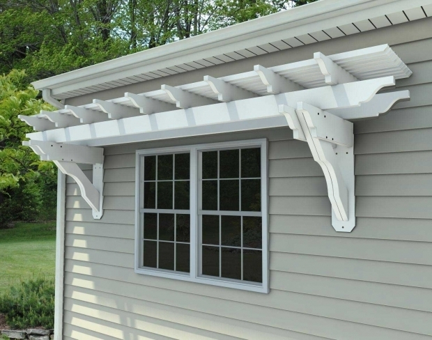 Wonderful Vinyl Pergola Parts Vinyl Eyebrow Breeze Wall Mount Pergolas Pergolas Mount