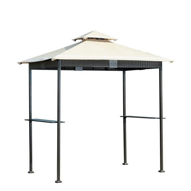Remarkable 8 X 5 Grill Gazebo Replacement Canopy Sunjoy 8 Ft X 5 Ft Wicker Grill Gazebo L Gg067pst The Home Depot