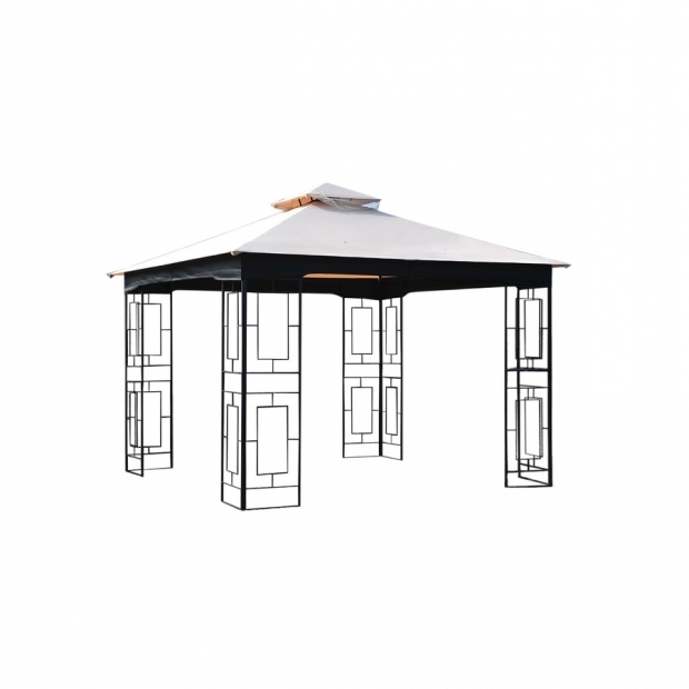 Garden Treasures Black Steel Gazebo