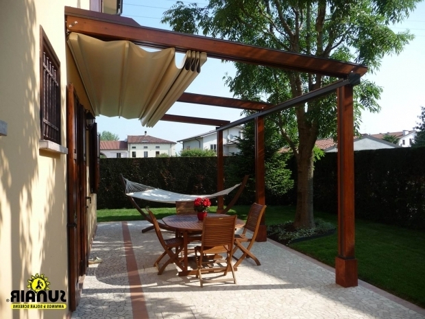 Wooden Pergola With Retractable Canopy